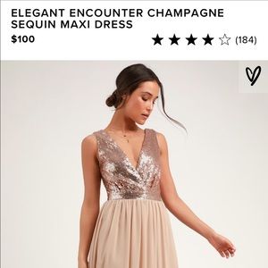 Champagne gold maxi dress